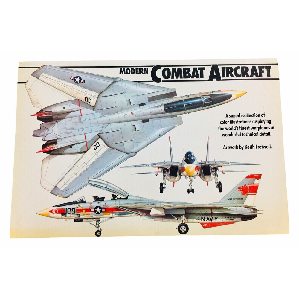Vintage 80s Modern Combat Aircraft First Edition Militaria Book Keith Fretwell